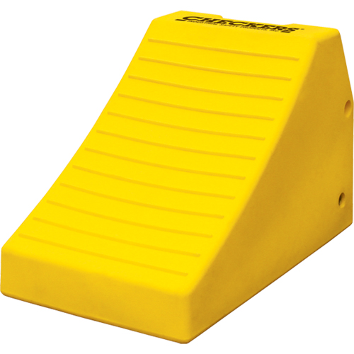 Cales-roue robustes, Polyur&eacute;thane, Jaune s&eacute;curit&eacute;, 14-1/2" la x 24-3/5" p x 16" h Pathway Supply LP