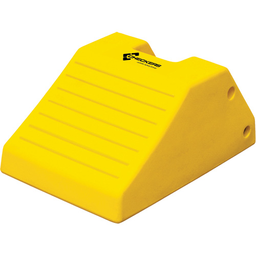 Heavy-Duty Wheel Chocks, Polyurethane, Safety Yellow, 14-9/10" W x 21-9/10" D x 10-3/5" H Pathway Supply LP