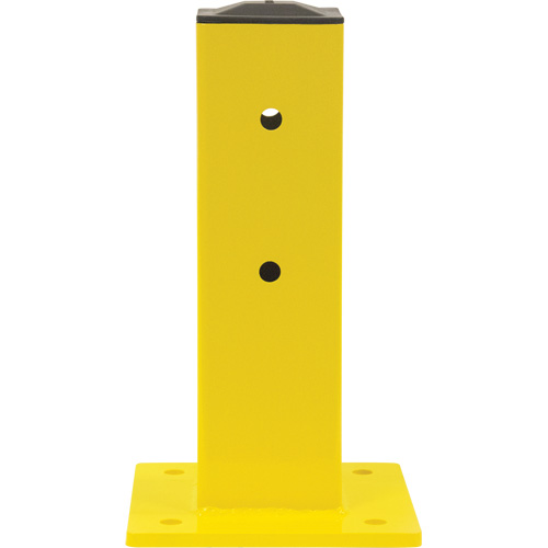 Single Guard Rail Post, Steel, 5" L x 17" H, Safety Yellow Pathway Supply LP