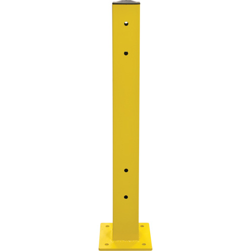 Double Guard Rail Post, Steel, 5" L x 44" H, Safety Yellow Pathway Supply LP