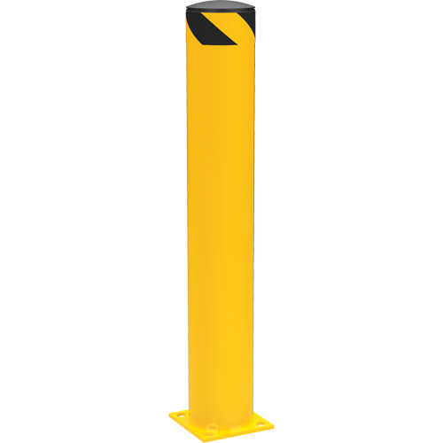 Safety Pipe Bollard, Steel, 42" H x 6-5/8" W, Yellow Pathway Supply LP