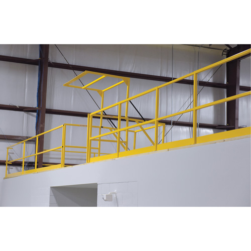Mezzanine Safety Gate, 68-1/2" L x 42" H, 80-1/16" Raised, Yellow Pathway Supply LP