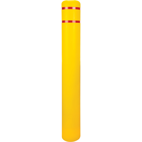 Capuchon en poly&eacute;thyl&egrave;ne pour borne de protection, 6-5/8" dia. x 52" l, Rouge/Jaune Pathway Supply LP