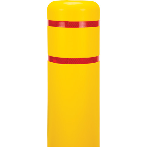 Capuchon en poly&eacute;thyl&egrave;ne pour borne de protection, 6-5/8" dia. x 52" l, Rouge/Jaune Pathway Supply LP