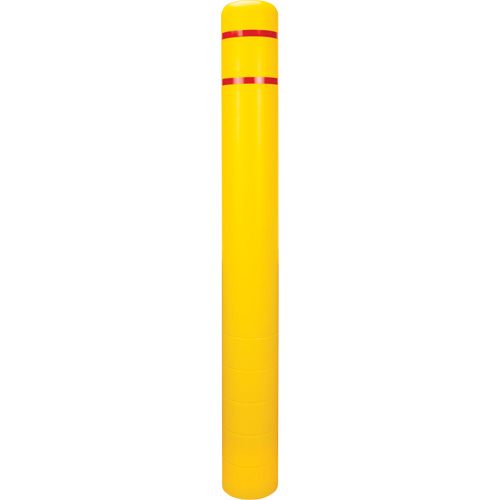 Capuchon en poly&eacute;thyl&egrave;ne pour borne de protection, 6-5/8" dia. x 60" l, Rouge/Jaune Pathway Supply LP