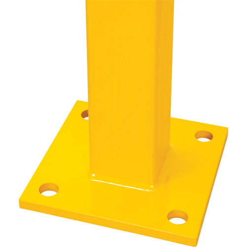 In-Line Post for Light-Duty Guard Rails, Steel, 42" H, Safety Yellow Pathway Supply LP