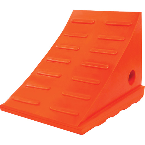 35 Ton General Purpose Wheel Chock, Urethane, Orange Pathway Supply LP