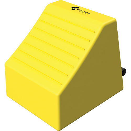 Cale de roue ultra-robuste pour l'exploitation mini&egrave;re Checkers Safety, PEHD, Jaune, 14-1/2" la x 17-1/2" p x 16" h Pathway Supply LP