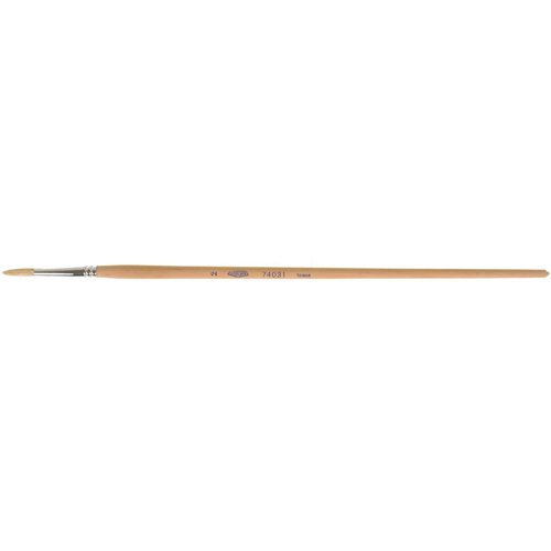 Pinceau de forme ronde en soies blanches pures pour marquage, Largeur de la brosse de 5/32", Soie blanche, Manche &agrave; Bois Pathway Supply LP