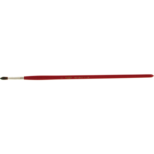 Pinceau de forme ronde pour marquage, Largeur de la brosse de 3/16", Soie de chameau, Manche &agrave; Bois Pathway Supply LP