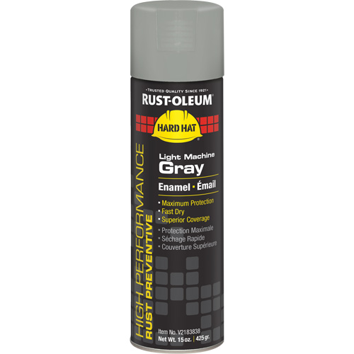 Peinture-&eacute;mail en a&eacute;rosol syst&egrave;me V2100, Gris machine p&acirc;le, Brillant, 15 oz, Canette a&eacute;rosol Pathway Supply LP