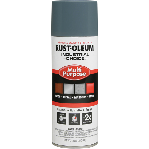 Industrial Choice&reg; 1600 System Multi-Purpose Enamel Spray Paint, Machine Grey, Gloss, 12 oz., Aerosol Can Pathway Supply LP