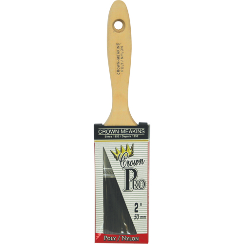 Pinceau droit Pro, Poly/nylon, Manche Bois, Largeur de 2" Pathway Supply LP