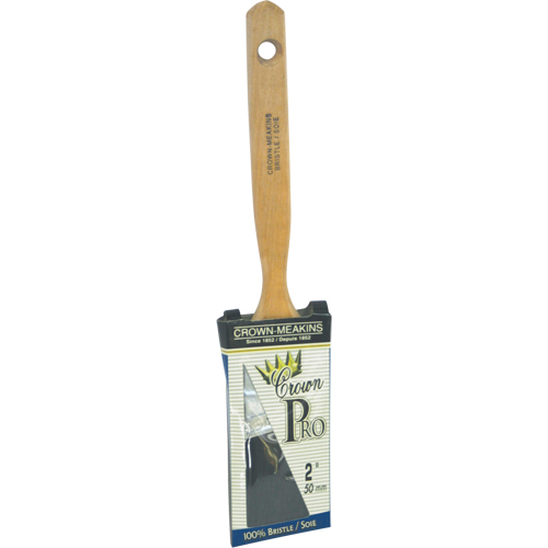Pinceau &agrave; soies angulaires Crown Pro, Soies, Manche Bois, Largeur de 2" Pathway Supply LP