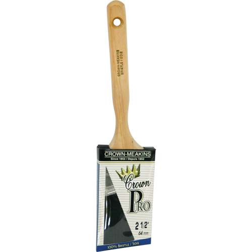 Pinceau &agrave; soies angulaires Crown Pro, Soies, Manche Bois, Largeur de 2-1/2" Pathway Supply LP