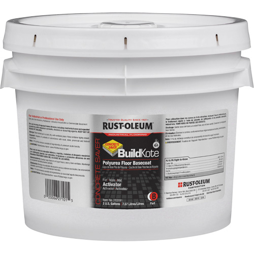 Concrete Saver&reg; BuildKote Polyurea Floor Coating Primer Part B, 2 Gal., Pail, Clear/Tint Base Pathway Supply LP