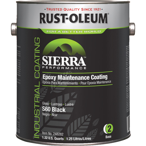 Rev&ecirc;tement dentretien &eacute;poxydique &agrave; base deau Sierra S60 Partie 2 Couche de fond, Gallon, Noir Pathway Supply LP