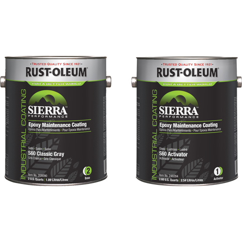 Sierra S60 Water-Based Epoxy Maintenance Coating Kit, Gallon, Grey Pathway Supply LP