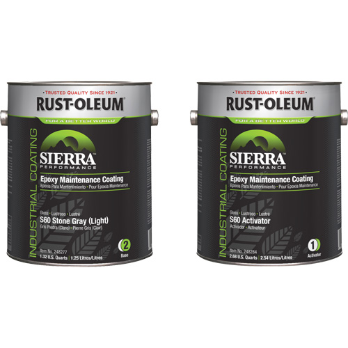 Sierra S60 Water-Based Epoxy Maintenance Coating Kit, Gallon, Grey Pathway Supply LP