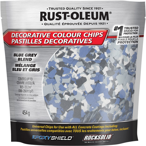 Decorative Colour Chips, 474 g, Bag, Blue Grey Blend Pathway Supply LP