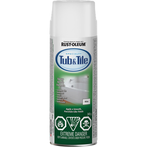 Peinture en a&eacute;rosol sp&eacute;cialis&eacute;e pour baignoires et carreaux, Canette a&eacute;rosol, Blanc Pathway Supply LP
