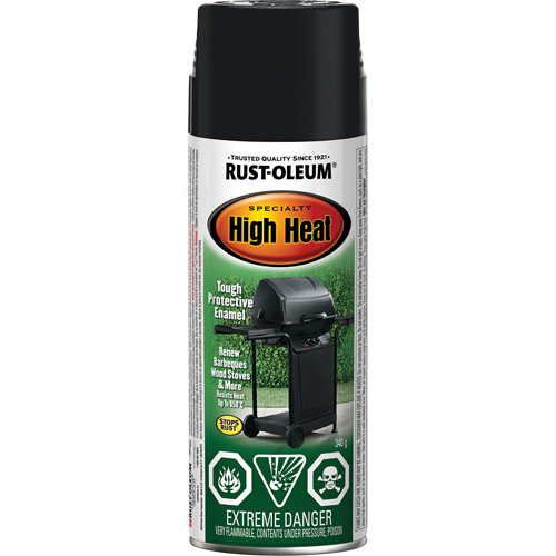 Peinture &eacute;mail en a&eacute;rosol haute temp&eacute;rature Sp&eacute;cialit&eacute;, Canette a&eacute;rosol, Noir Pathway Supply LP