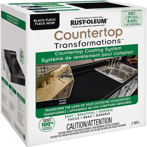 Countertop Transformations&reg; Fleck Countertop Coating System, 2.37 L, Kit, Black Fleck Pathway Supply LP
