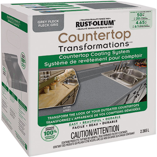 Countertop Transformations&reg; Fleck Countertop Coating System, 2.37 L, Kit, Grey Flock Pathway Supply LP