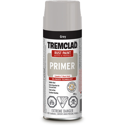 Couche de fond antirouille en vaporisateur Tremclad, Gris, Tr&egrave;s mat, Canette a&eacute;rosol Pathway Supply LP