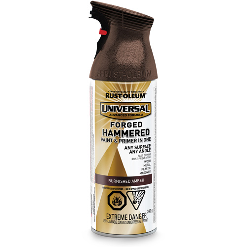 Universal&reg; Paint & Primer In One, Burnished Amber, Hammered, Aerosol Can Pathway Supply LP