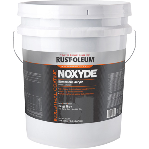 Rev&ecirc;tement acrylique &eacute;lastom&egrave;re Noxyde, 5 gal., Seau, Gris Pathway Supply LP