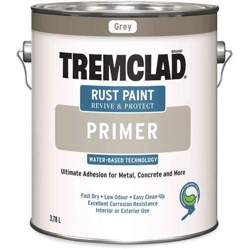 Tremclad&reg; Water-Based Rust Paint Primer, 3.78 L, Gallon, Grey Pathway Supply LP