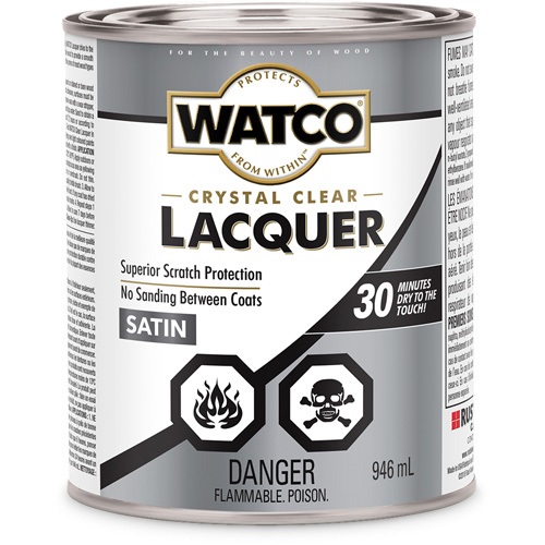 Watco&reg; Lacquer Wood Finish, 946 ml, Clear, Satin Pathway Supply LP