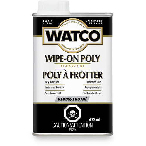 Teinture &agrave; essuyage en poly Watco, 473 ml, Transparent, Brillant Pathway Supply LP