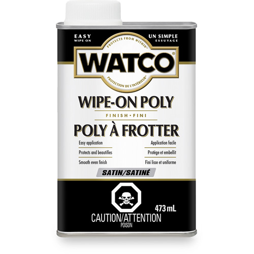 Watco&reg; Wipe-on Poly Stain, 473 ml, Clear, Satin Pathway Supply LP