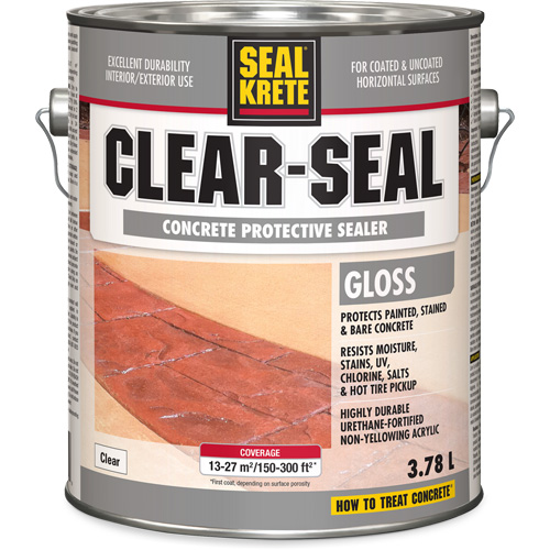 Produit d&eacute;tanch&eacute;it&eacute; protecteur Seal-Krete, 3,78 L, &agrave; l'eau, Brillant, Transparent Pathway Supply LP