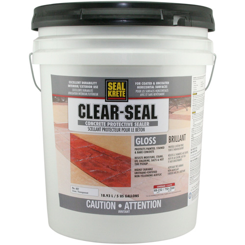 Produit d&eacute;tanch&eacute;it&eacute; protecteur Seal-Krete, 18,93 L, &agrave; l'eau, Brillant, Transparent Pathway Supply LP