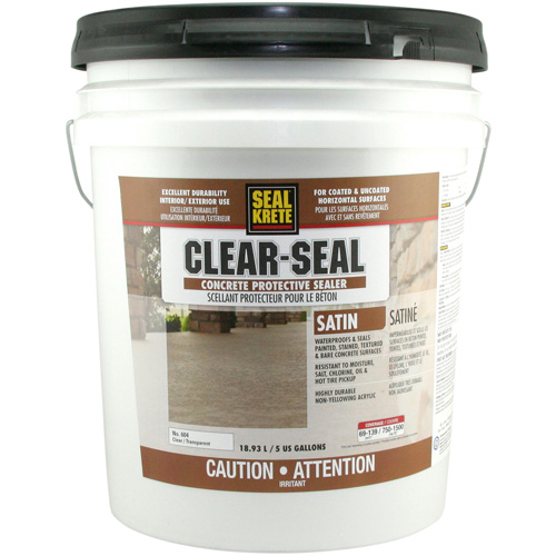 Produit d&eacute;tanch&eacute;it&eacute; protecteur Seal-Krete, 18,93 L, &agrave; l'eau, Satin, Transparent Pathway Supply LP