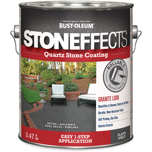 Rev&ecirc;tement &agrave; base de pierre de quartz Stoneffects, 3,78 L, &agrave; l'eau, Textur&eacute;, Gris Pathway Supply LP