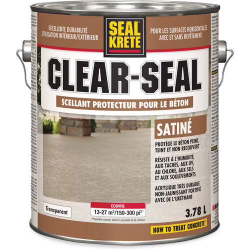 Produit d&eacute;tanch&eacute;it&eacute; protecteur Seal-Krete, 3,78 L, &agrave; l'ur&eacute;thane, Satin, Transparent Pathway Supply LP
