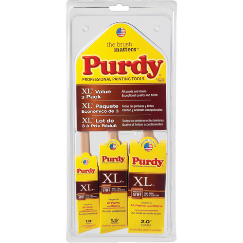 XL Paint Brush Multi-Pack, Poly/Nylon, Wood Handle Pathway Supply LP