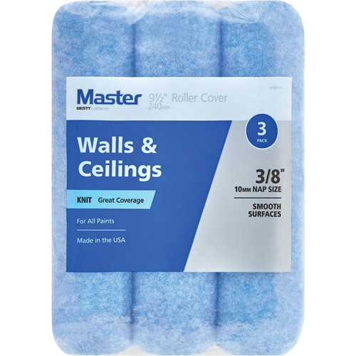 Master Woven Roller Cover, 10 mm (3/8") Nap, 240 mm (9-1/2") L Pathway Supply LP
