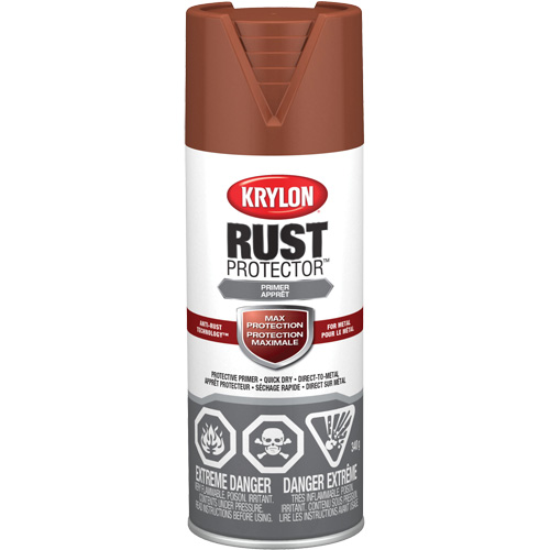 Rust Protector&reg; Enamel Paint, Red Oxide Primer, Very Flat, 12 oz., Aerosol Can Pathway Supply LP