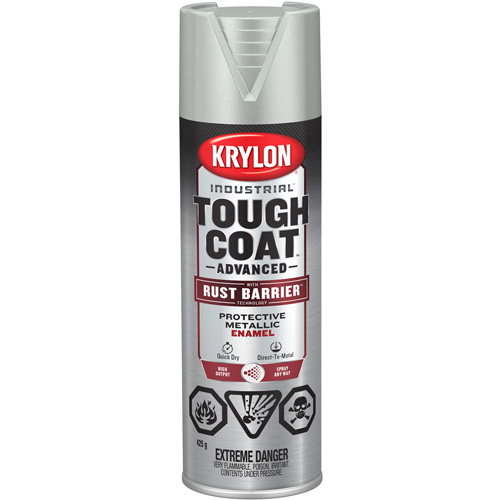 Peinture Tough Coat avec technologie Rust Barrier, Aluminium, M&eacute;tallique, 425 g, Canette a&eacute;rosol Pathway Supply LP