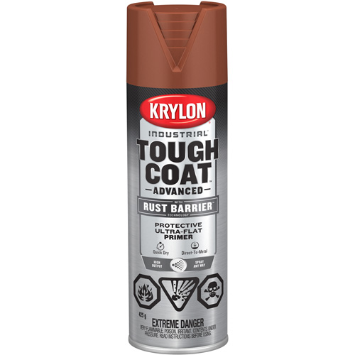 Peinture Tough Coat avec technologie Rust Barrier, Appr&ecirc;t oxyde rouge, Ultra-mat, 425 g, Canette a&eacute;rosol Pathway Supply LP