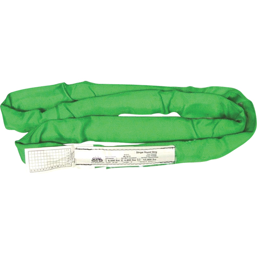 Round Slings, Green, 2" W x 4' L, 6000 lbs. Vertical Load Pathway Supply LP