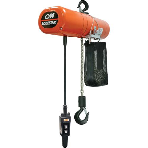 Lodestar Electric Chain Hoists, 10' Lift, 250 lbs. (0.125 tons) Capacity, 32 FPM Pathway Supply LP