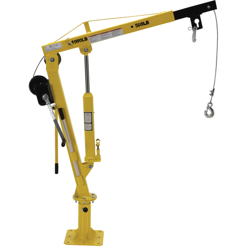 Winch Operated Truck Jib Crane, 500 lbs. (0.25 tons) Capacity, 102' Max. Clearance Pathway Supply LP