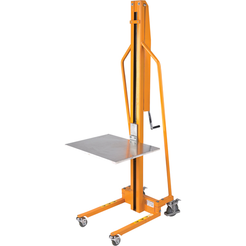 Platform Lift Stacker, Hand Winch Operated, 220 lbs. Capacity, 58-1/2" Max Lift Pathway Supply LP