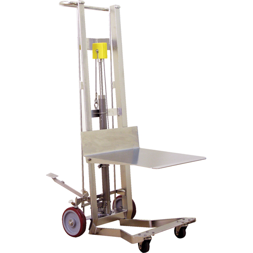 Hydraulic Platform Lift Stacker, Foot Pump Operated, 750 lbs. Capacity, 54" Max Lift Pathway Supply LP